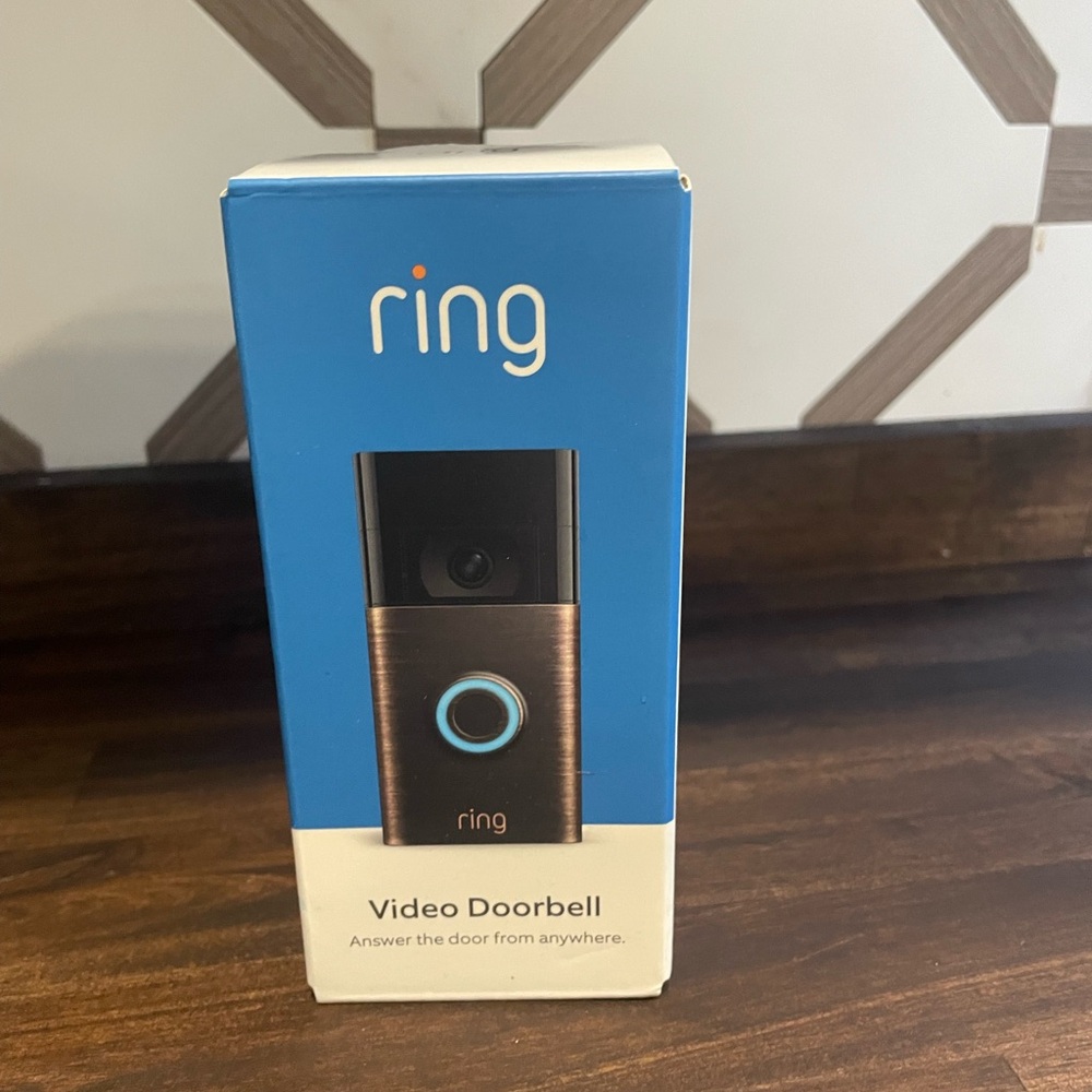 Ring Video Doorbell with Black and Bronze Finish